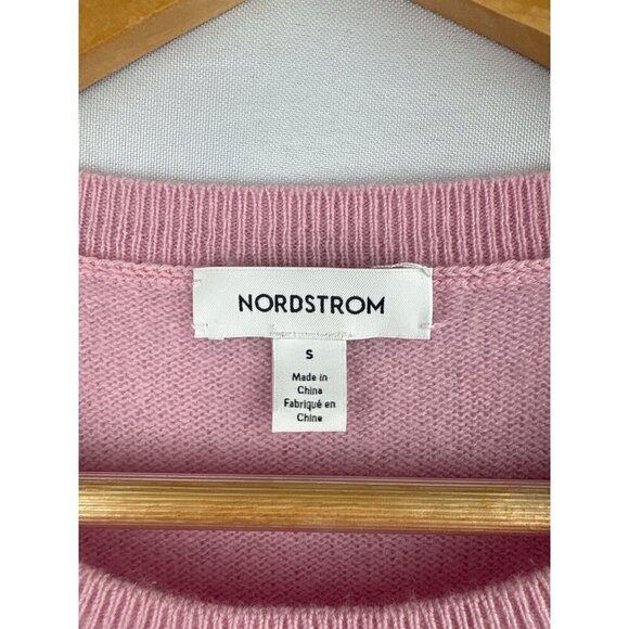 Nordstrom Womens Pink Cashmere Sweater Size S - Picture 4 of 5